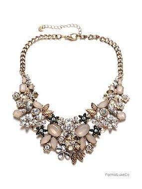 Floral Bib Statement Necklace Chunky Flower Necklace for Women